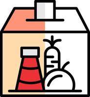 conception d'icône vectorielle de don de nourriture vecteur