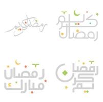 vecteur illustration de Ramadan kareem arabe typographie pour salutations.