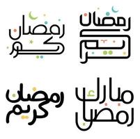 vecteur illustration de noir Ramadan kareem avec traditionnel arabe calligraphie.