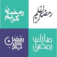 moderne et Facile arabe calligraphie pack pour Ramadan kareem salutations. vecteur