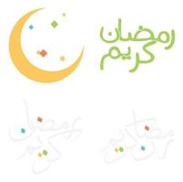 élégant Ramadan kareem calligraphie pour islamique mois de jeûne. arabe logo conception. vecteur