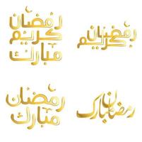 célébrer le saint mois de Ramadan avec élégant d'or calligraphie vecteur conception.