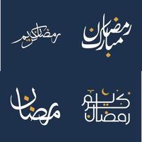 arabe calligraphie vecteur illustration avec blanc calligraphie et Orange conception éléments pour Ramadan Karim.
