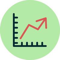 icône de vecteur de graphique linéaire