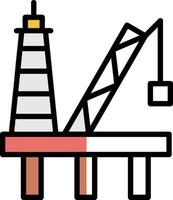 conception d'icône de vecteur de plate-forme pétrolière