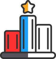 conception d'icône de vecteur de podium