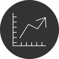 icône de vecteur de graphique linéaire