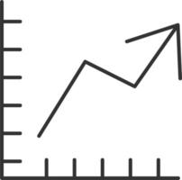 icône de vecteur de graphique linéaire