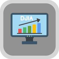 conception d'icône vectorielle djia vecteur