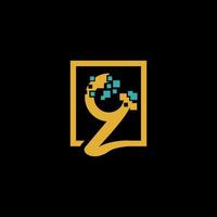 z neuf La technologie vecteur logo conception
