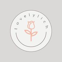 beauté fleuriste minimaliste logo conception vecteur