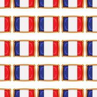 modèle biscuit avec drapeau pays France dans savoureux biscuit vecteur