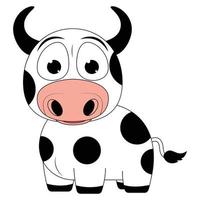 graphique de dessin animé animal mignon vache vecteur