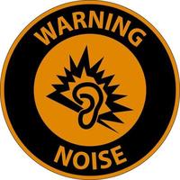 avertissement bruit symbole signe sur blanc Contexte vecteur