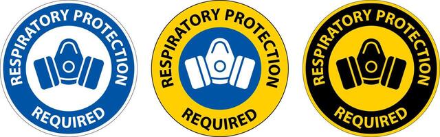 respiratoire protection obligatoire signe sur blanc Contexte vecteur