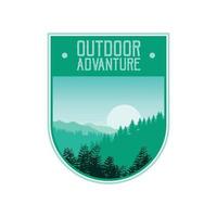 aventure et Montagne Extérieur badges vecteur