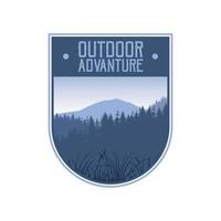 aventure et Montagne Extérieur badges vecteur