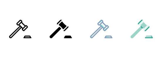 Facile vecteur icône sur une thème marteau de Justice