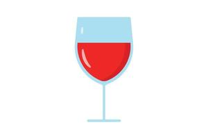 du vin verre icône illustration. icône en relation à boire. plat icône style. Facile vecteur conception modifiable