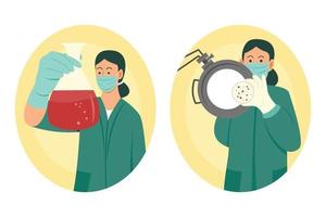 deux femmes scientifiques testant le virus vecteur