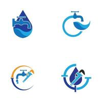 plomberie un service icône logo Créatif vecteur illustrattion