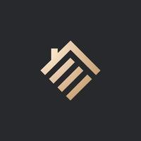 luxe et moderne e Accueil logo conception vecteur