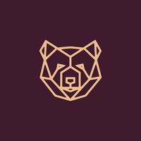 luxe et moderne ours géométrique contour logo conception vecteur