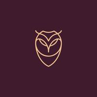 luxe et moderne hibou logo conception vecteur