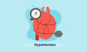 monde hypertension journée illustration vecteur