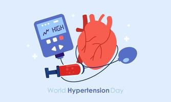 monde hypertension journée illustration vecteur