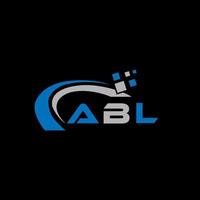conception créative du logo de la lettre abl. un design unique. vecteur