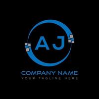 conception créative du logo de la lettre aj. un design unique. vecteur