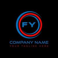 conception créative du logo de la lettre fy. design unique. vecteur