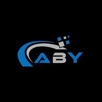 conception créative du logo de la lettre aby. par un design unique. vecteur