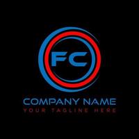 conception créative du logo de la lettre fc. conception unique fc. vecteur