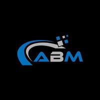 conception créative du logo de la lettre abm. conception unique abm. vecteur