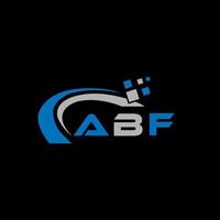 conception créative du logo de la lettre abf. un design unique. vecteur