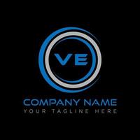 ve lettre logo Créatif conception. ve unique conception. vecteur