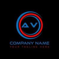 conception créative du logo de la lettre av. un design unique. vecteur