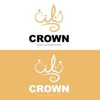 logo de la couronne, création d'icônes roi et reine, vecteur élégant, simple, illustration de modèle