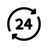 24 heures icône pour votre site Internet, mobile, présentation, et logo conception. vecteur