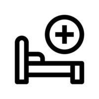 hôpital lit icône pour votre site Internet, mobile, présentation, et logo conception. vecteur