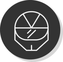 conception d'icône de vecteur de casque de course