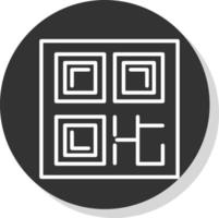 conception d'icône de vecteur de code qr