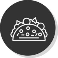 conception d'icône de vecteur de tacos