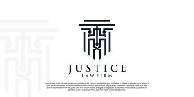 Justice logo conception Facile concept prime vecteur
