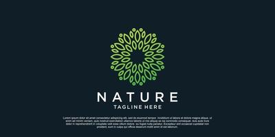 la nature logo conception avec unique concept prime vecteur