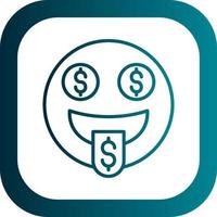 conception d'icône vectorielle visage argent-bouche vecteur