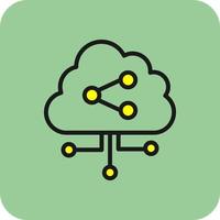 conception d'icône vectorielle de partage de données vecteur