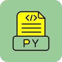 conception d'icône vectorielle de fichier python vecteur